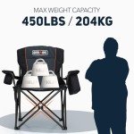 Overmont Oversized Camping Chair with Cooler Pockets