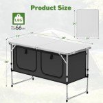 WildFinder Lightweight Folding Camping Table with Storage
