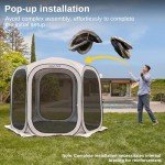 EAST OAK Portable Pop-Up Screen Tent, 10x10 FT