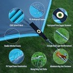 Blue Waterproof Camping Tarp and Rain Fly