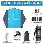 Blue Waterproof Camping Tarp and Rain Fly