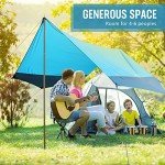 Blue Waterproof Camping Tarp and Rain Fly