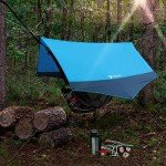 Blue Waterproof Camping Tarp and Rain Fly