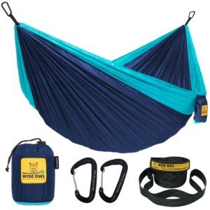 Wise Owl Portable Camping Hammock with Tree Straps