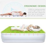 YENING Raised Double Air Mattress with Built-in Pump