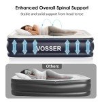 VOSSER Full Air Mattress with Built-in Pump