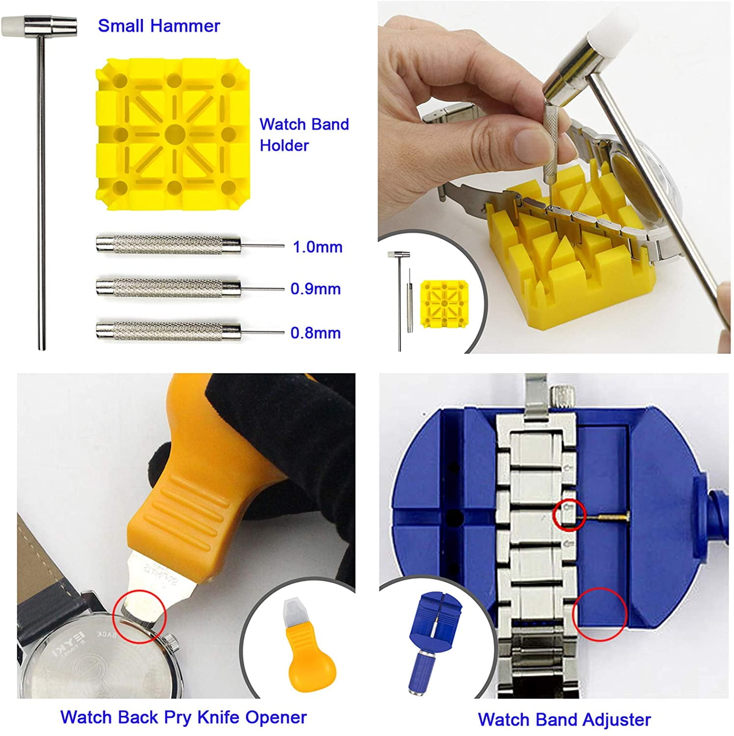 Watch Repair Tool Kit with Case and Opener
