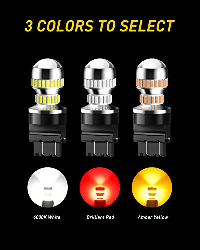 AUXITO Red LED Brake Tail Light Bulbs 3156/3157