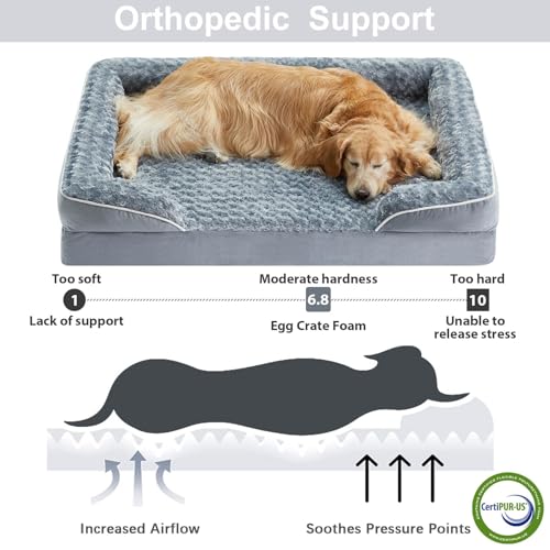 Large Dog Bolster Bed with Washable Cover