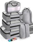 Travel Packing Cubes Set with Shoe Bag
