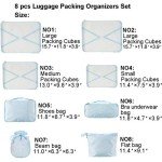 Couples Travel Packing Cubes Set - 8 Pieces