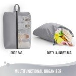 Travel Packing Cubes Set with Shoe Bag
