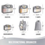 Travel Packing Cubes Set with Shoe Bag