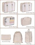 9-Piece Travel Packing Cube Set with Shoe Bag