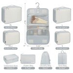 Light Grey Packing Cubes Set for Travel