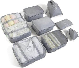Travel Packing Cubes Set for Couples – 8 Pieces