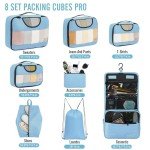Veken 8-Piece Packing Cube Set for Travel