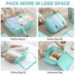 8-Piece Packing Cube Set for Couples Travel
