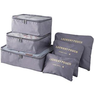 Travel Storage Bags Set for Couples - Grey