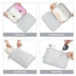 Light Grey Packing Cubes Set for Travel