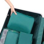 8-Piece Aqua Packing Cubes for Couples Travel