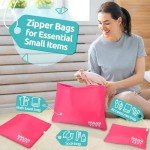 12-Piece Packing Cubes Set for Travel (Rose)