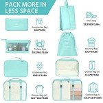 Travel Packing Cubes Set for Couples (Blue)