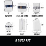 Gorilla Grip 6-Piece Travel Packing Cube Set