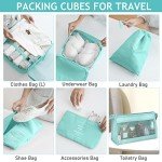 Travel Packing Cubes Set for Couples (Blue)