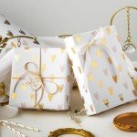 Golden Heart Wrapping Paper Roll for Special Occasions