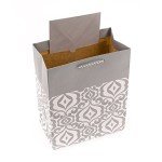 Elegant Silver Gift Bag with Tissue for Couples