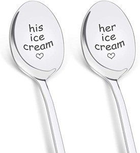 His and Hers Ice Cream Spoons - Couples Gift