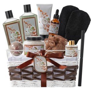 Couples Spa Gift Basket with Coconut Almond Scents