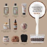 Couples Spa Gift Basket with Coconut Almond Scents