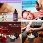Couples Aromatherapy Massage Oil and Candle Set