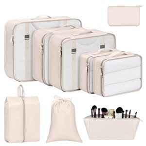 Travel Packing Cubes Set for Couples - 9 Pcs