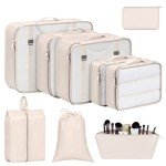 Travel Packing Cubes Set for Couples - 9 Pcs