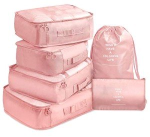 VAGREEZ Pink Travel Packing Cubes for Couples