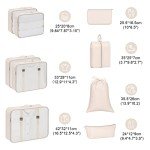 Travel Packing Cubes Set for Couples - 9 Pcs