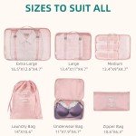 VAGREEZ Pink Travel Packing Cubes for Couples