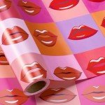 Valentine’s Red Lips Themed Wrapping Paper Roll