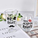 Funny Mr. Right & Mrs. Always Right Glass Set
