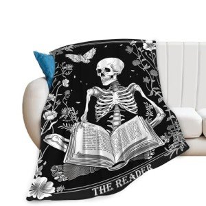Cozy Skeleton Blanket for Couples and Readers