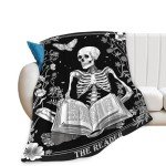 Cozy Skeleton Blanket for Couples and Readers