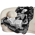 Cozy Skeleton Blanket for Couples and Readers