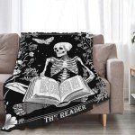 Cozy Skeleton Blanket for Couples and Readers