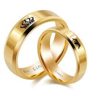 His and Her King and Queen Promise Rings