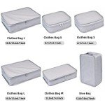 Travel Packing Cubes Set with Toiletry Kit