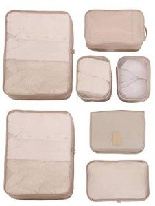 7-Piece Travel Packing Cubes Set for Couples
