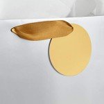 Large Silver Gift Bag with Gold Foil Dots